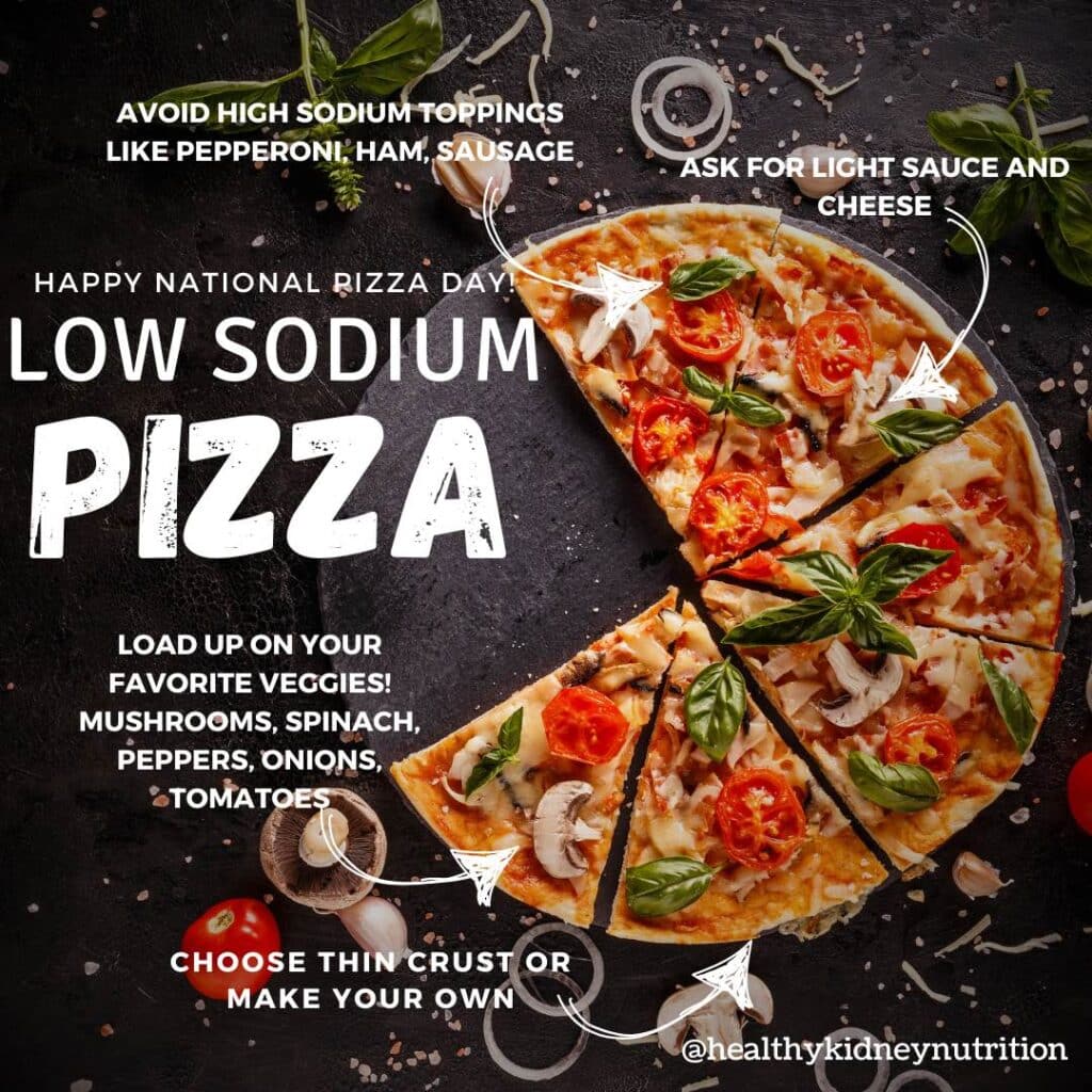 Low Sodium Pizza ordering tips